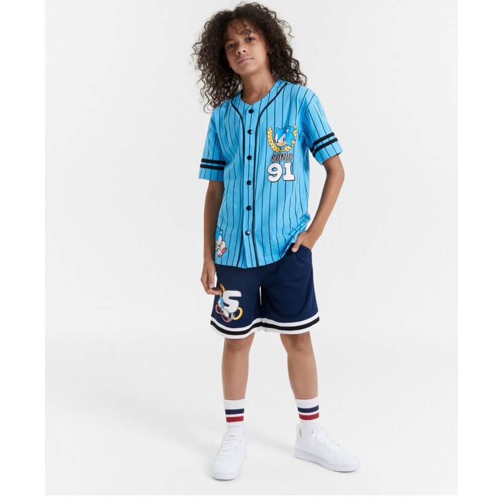 Sonic The Hedgehog Boys Sports Outfit Set Blue & Navy